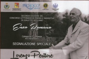 Lorenzo Peritore Mistretta Premio Enzo Romano